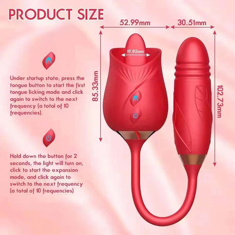 Women Nipple Stimulator Clit Sucker Sex Toys Dildo Toy Vibrator Rose Petal Vibrator