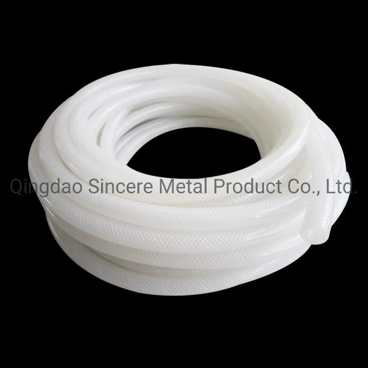 Food Grade Glass Fiber Braided Reinforced Silicone Hose, Medical Grade Clear Silicone Tube, Braided Hose