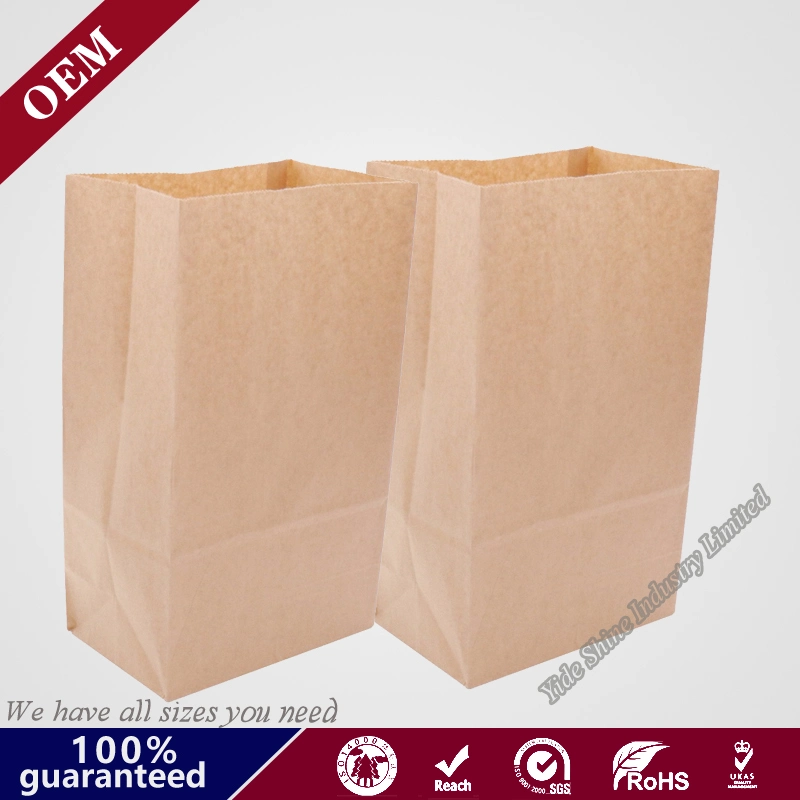 Recycelbare Verpackung Einkaufen Candy Brown Kraftpapier Lebensmittelbeutel Hochzeit Geburtstagsfeier Supplies Weihnachten