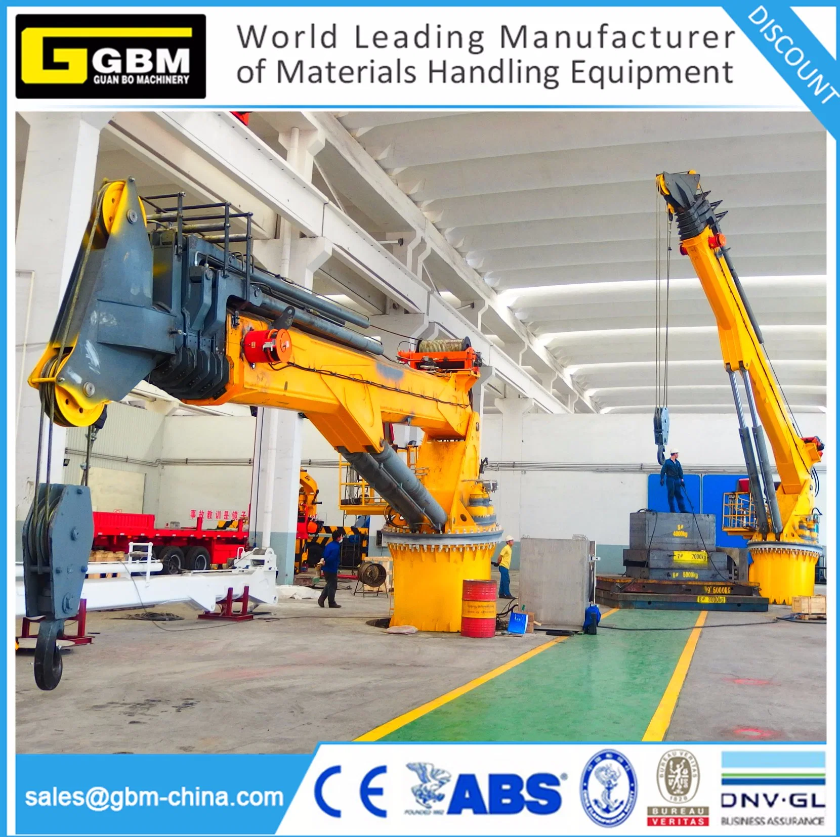 Telescopic Boom Crane Marine Deck Crane Hydraulic Crane