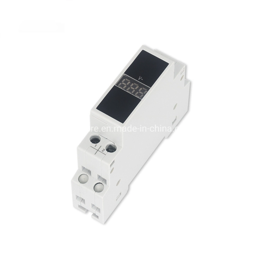 Modular Voltage Meter 1 Phase 80V to 500V AC LED Digital Display DIN Rail Volt Meter