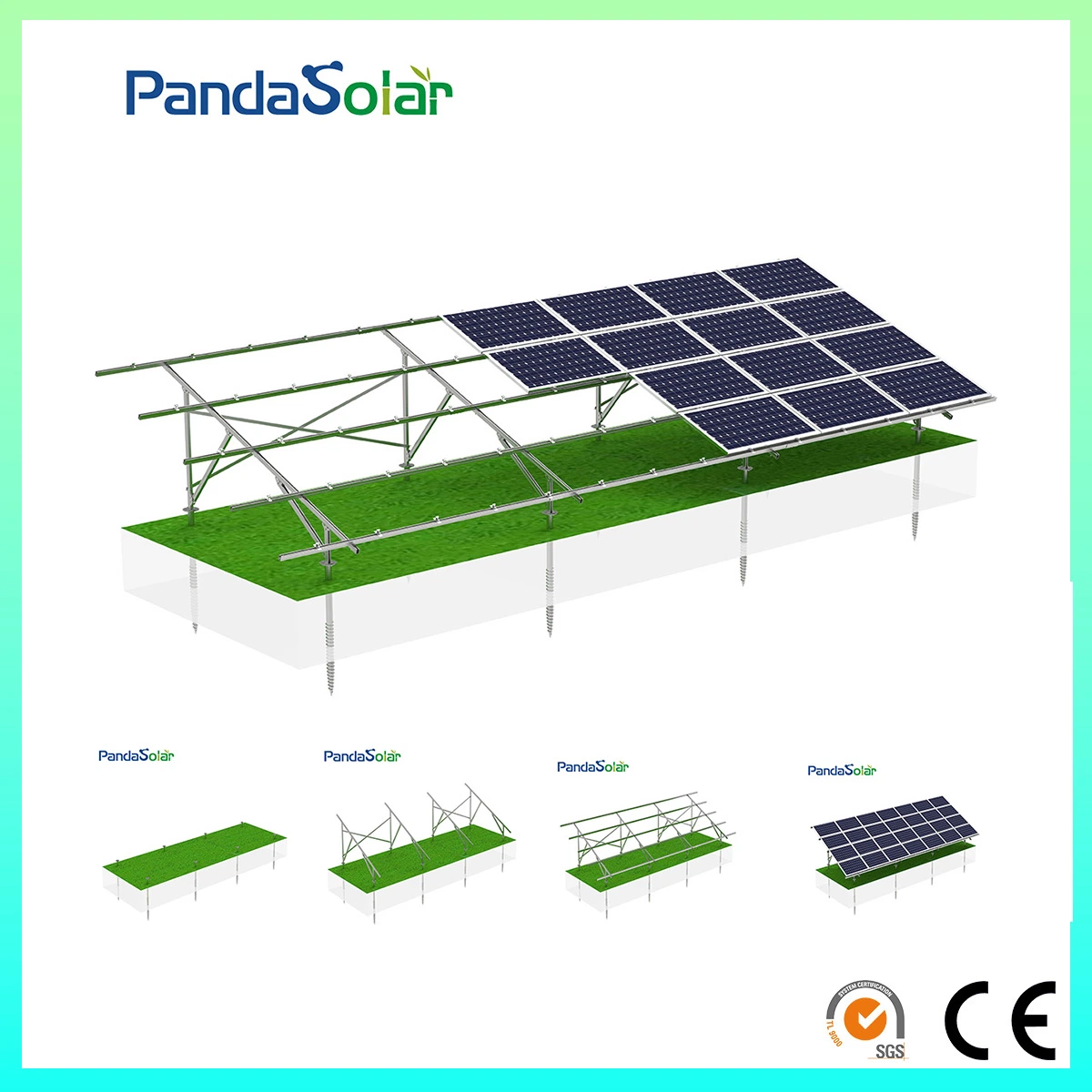 Panda Solar High Quality Ground Mounting Hot DIP Galvanized Ground Mounting Bracket