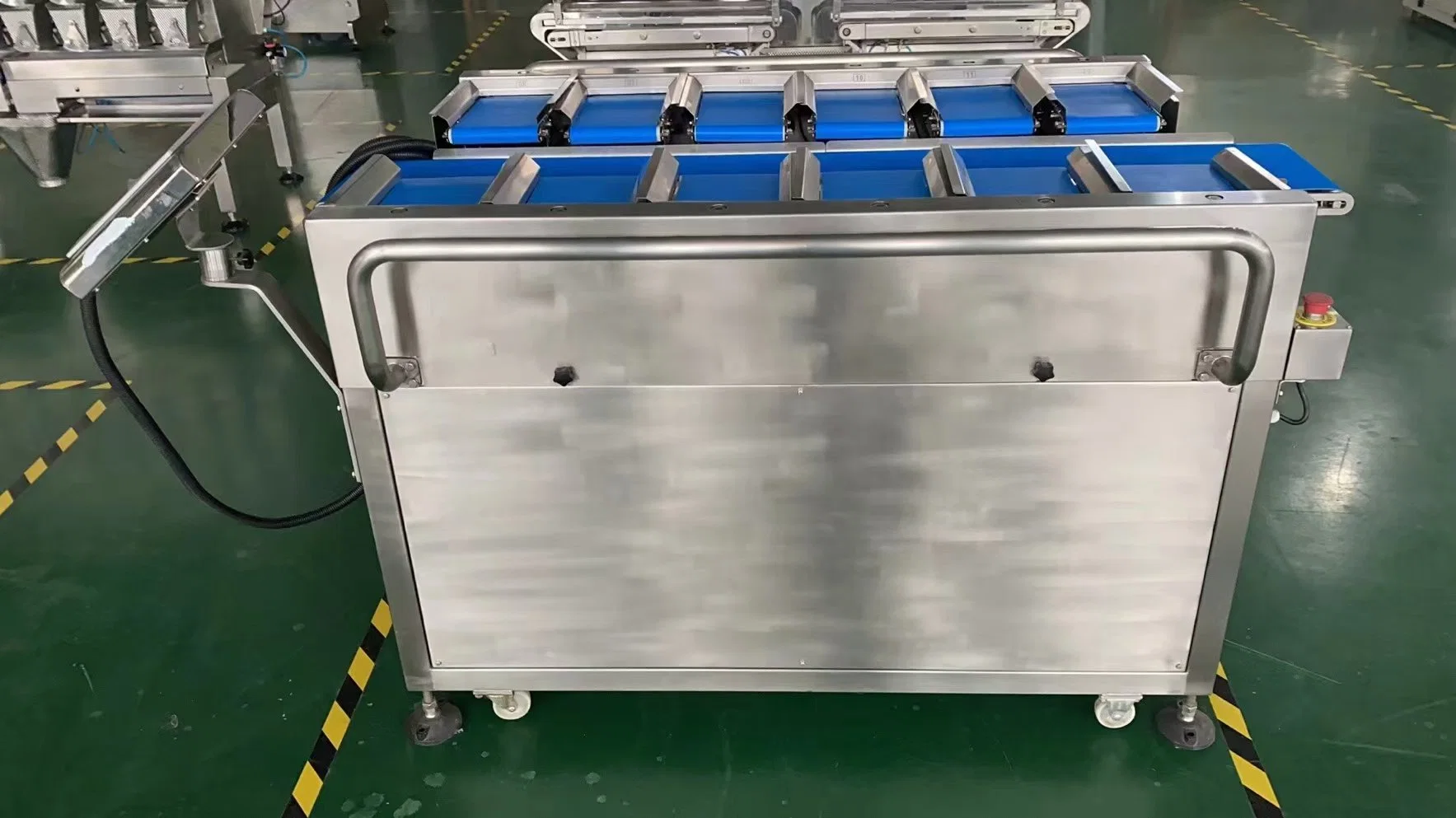 Verduras, frutas, carne de la máquina de pesaje en línea con 12 escalas Weigher Combinación eficiente y conveniente utilizar la función Auto Checkweigher