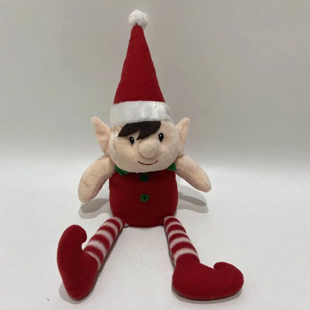 Stuff Toys X-Mas Recording& Repeating Elf Plush Toys Chinese Factory for Children Play with Other BSCI Factory