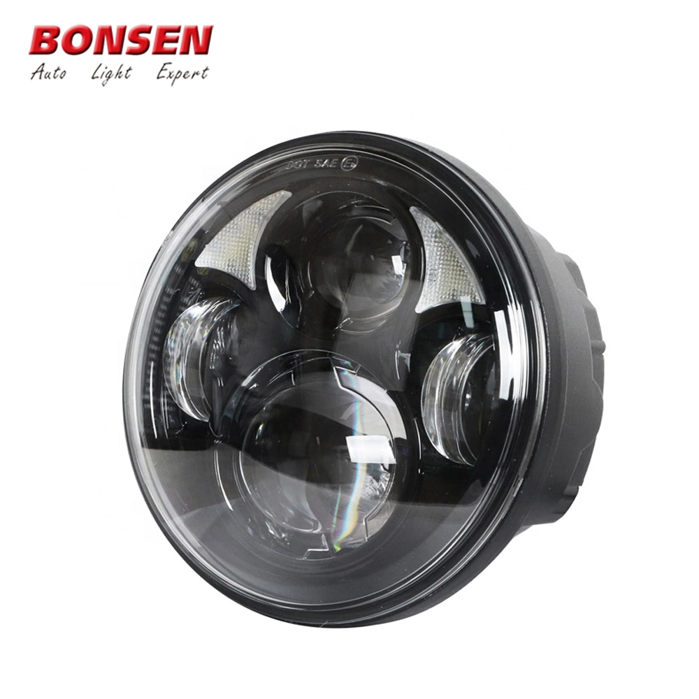 Bonsen nouveau produit phare de LED 5.75pouces Halo Angel Eye bague LED DRL 12V et 24 V feux clignotants orange pour les voitures des feux de 5.75pouces