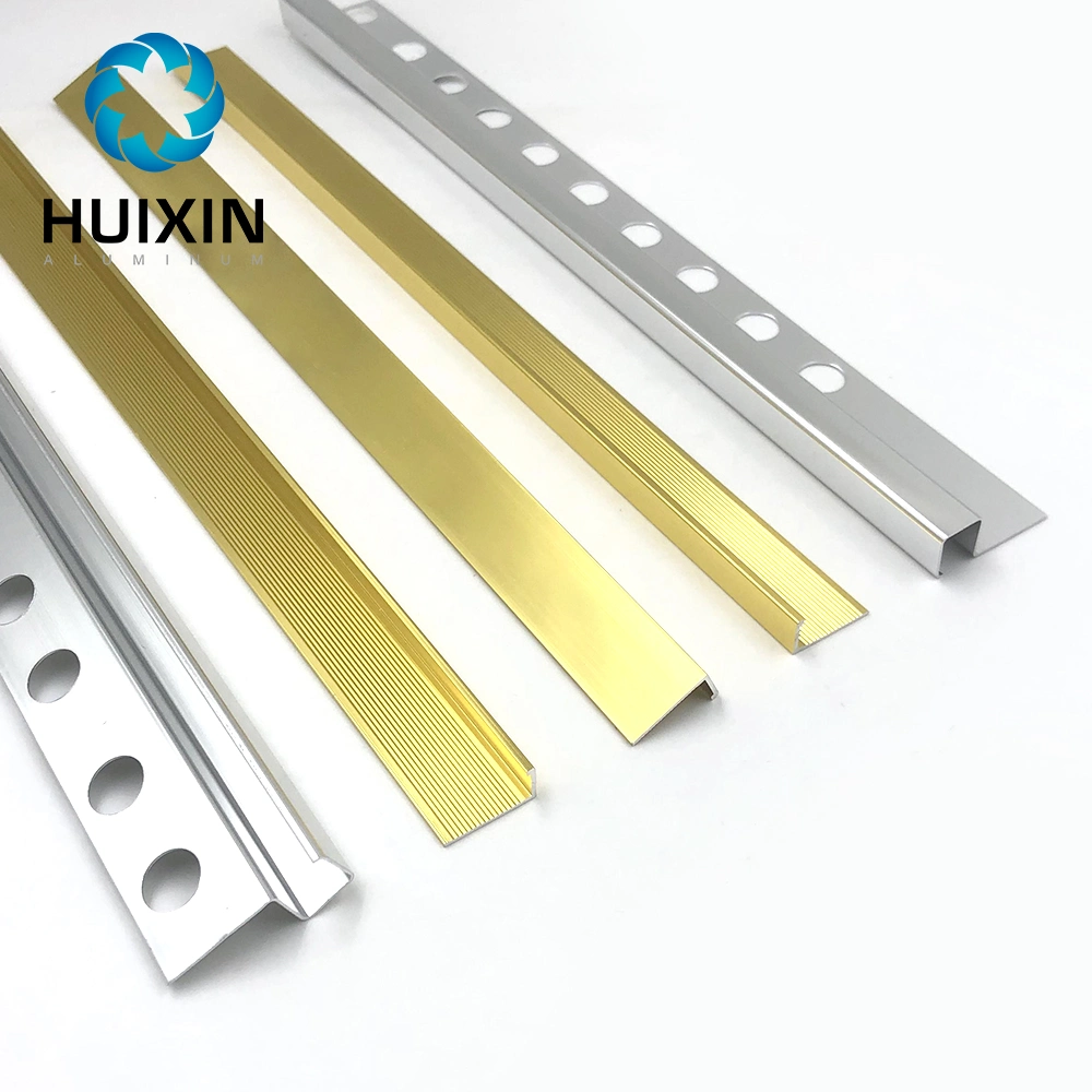 12mm H Aluminium Tile Trim Corner Aluminum Alloy Square Round L Shape Tile Trim Edge