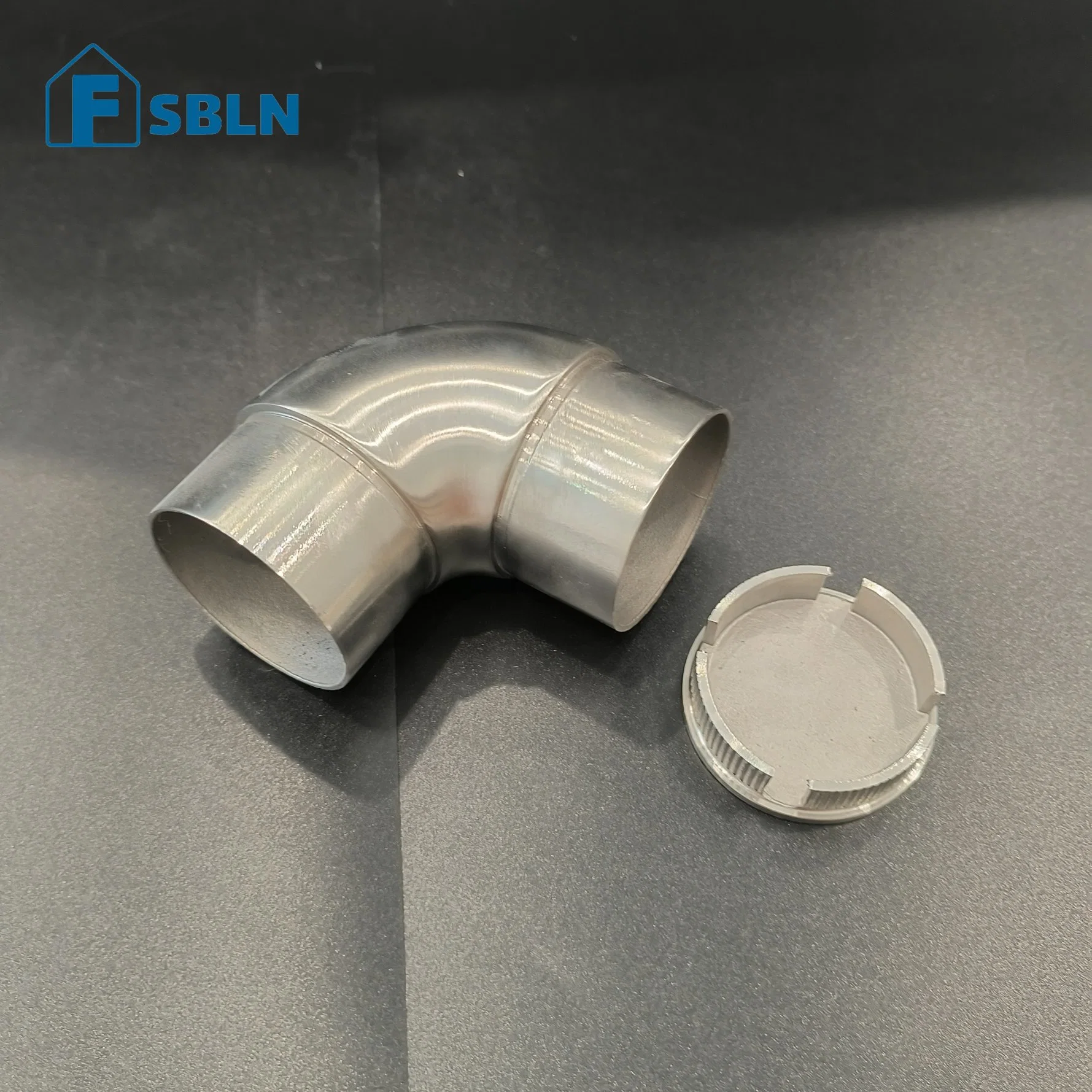 Bln Glass Door Handrail Connectors - Stainless Steel