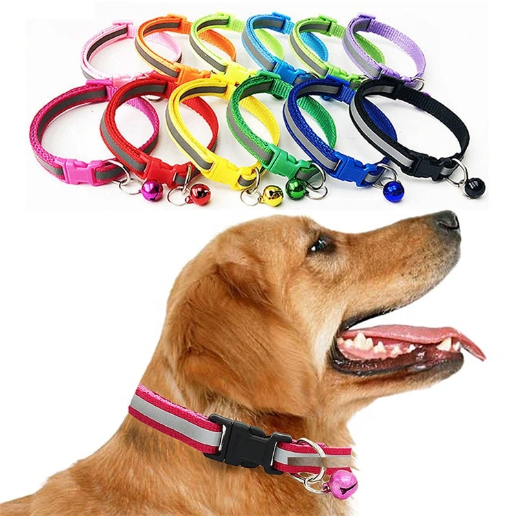 Wholesale/Supplier Colorful 1.0cm 1.5cm 2.0cm Custom Reflective Light Reflecting Glistening Shiny Pet Dog Collar Pet Leash Harness Cat Collar