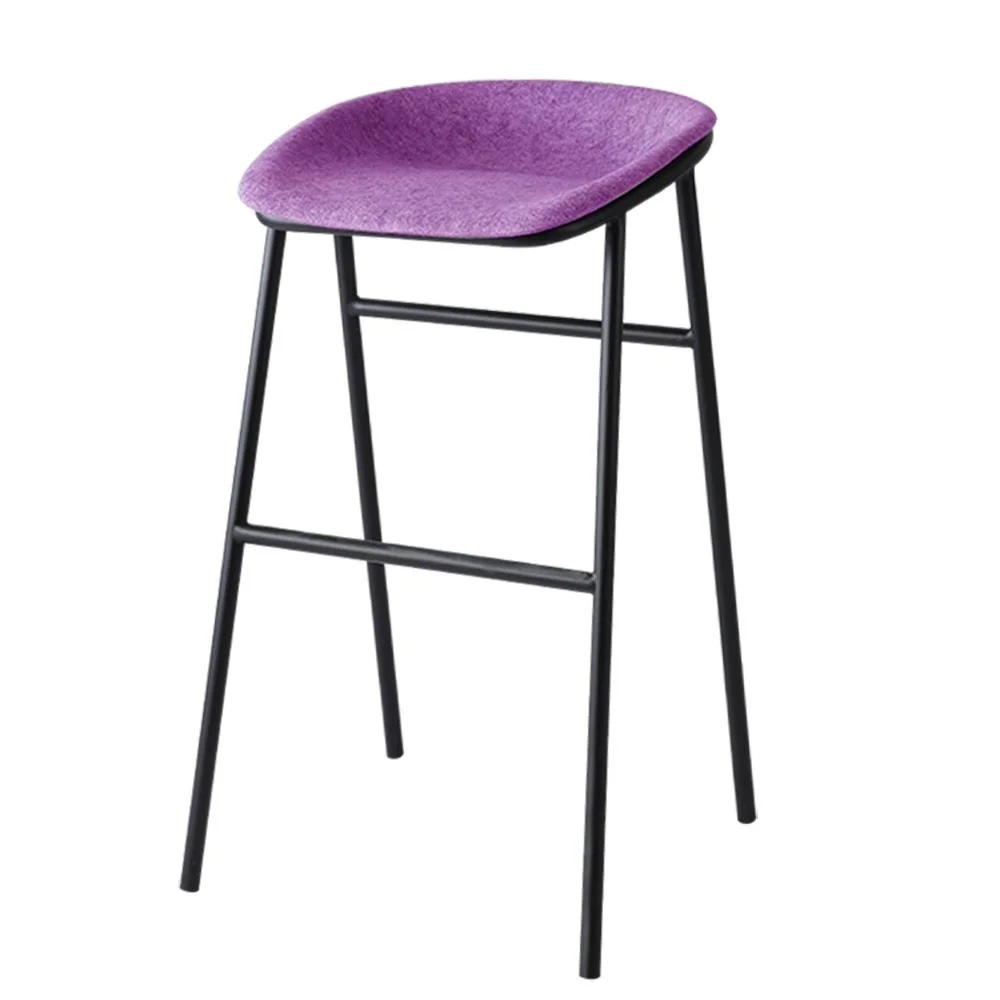 Modern Design Metal Legs Eco-Friendly Recycled Pet Felt Seat High Counter Stool Kitchen Stool Bar Chair