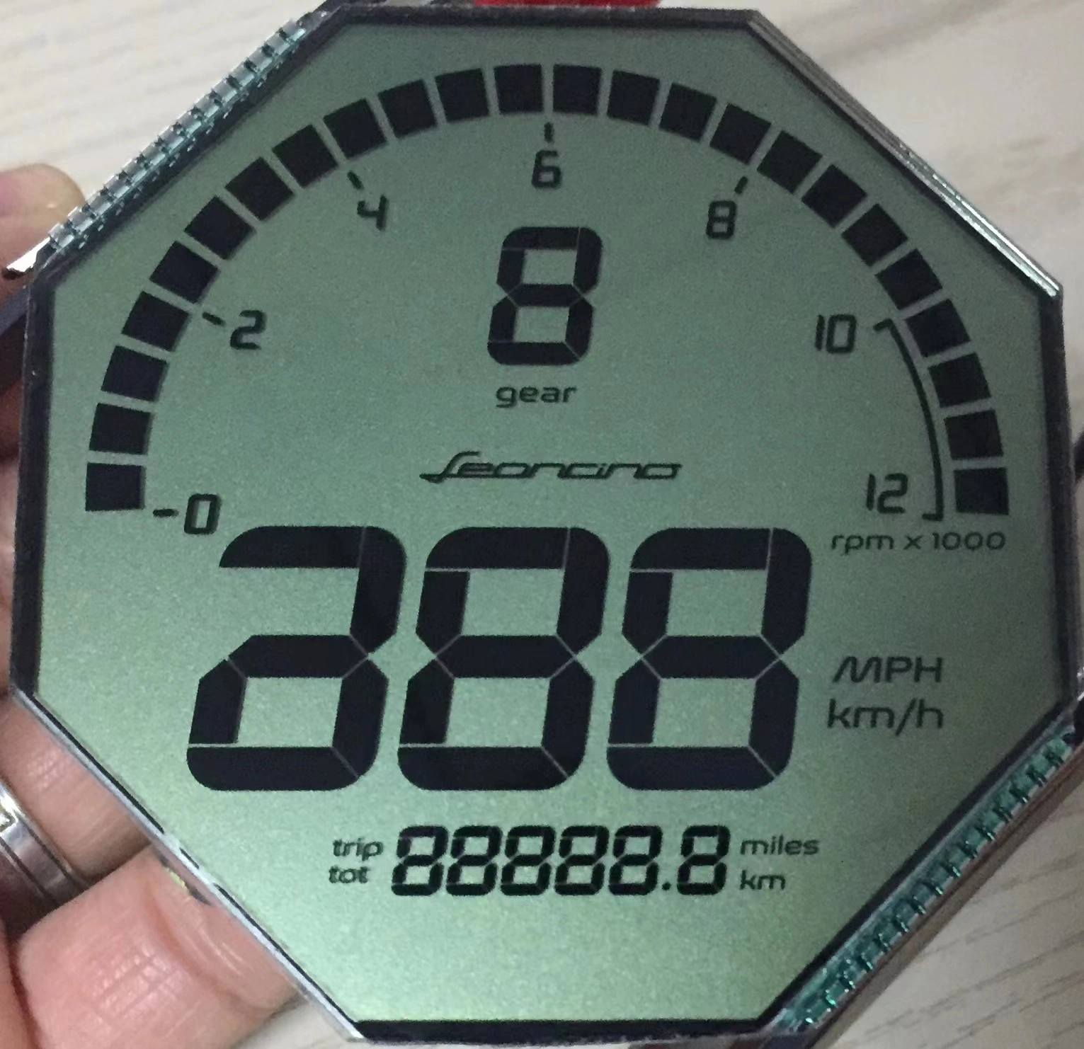 Htn Motorcycle Meter Special-Shaped Dual LCD Display