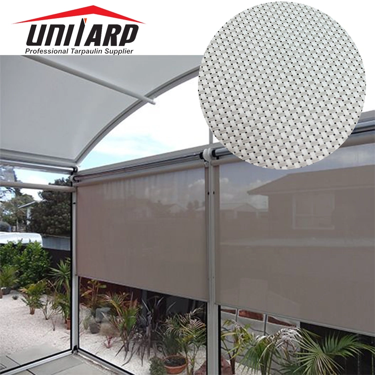 UV Protection PVC Coated Mesh Fabric Sunscreen Textile for Roller Blinds