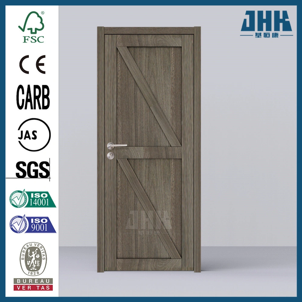 Room Pine Sliding Special Black Walnut Veneer Cut Shaker Style Barn Door (JHK-SK10)