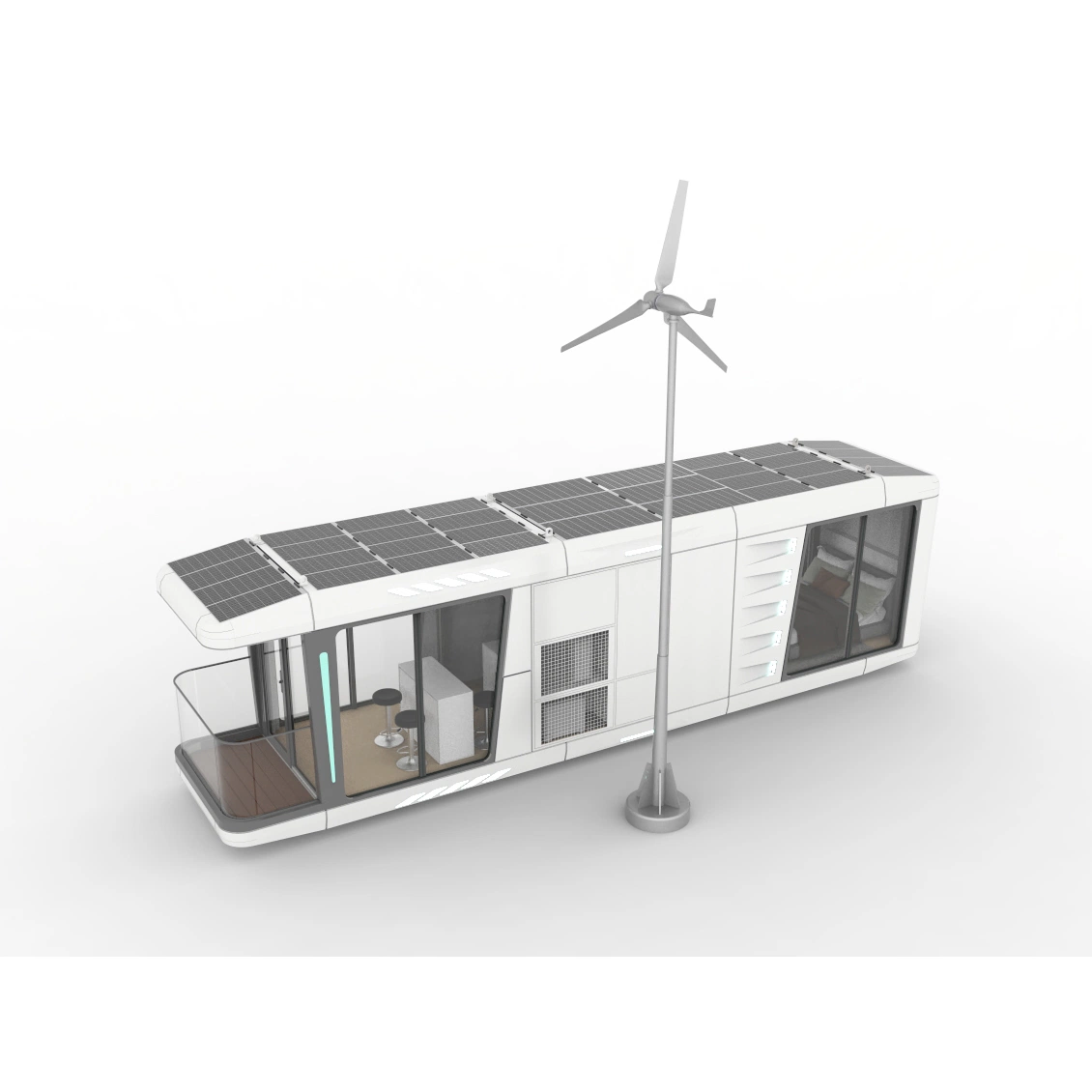 Marine Dancer Green Energy Solar Power Wind Power Prefab Capsule House