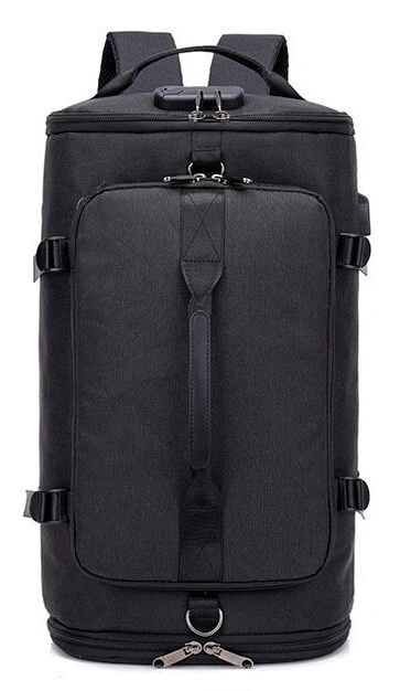 Anti-Theft Sport Casual Travel Backpack with Shoe Compartment Polyester USB Men Travel Duffle Gym Bag, Laptop Ci11752