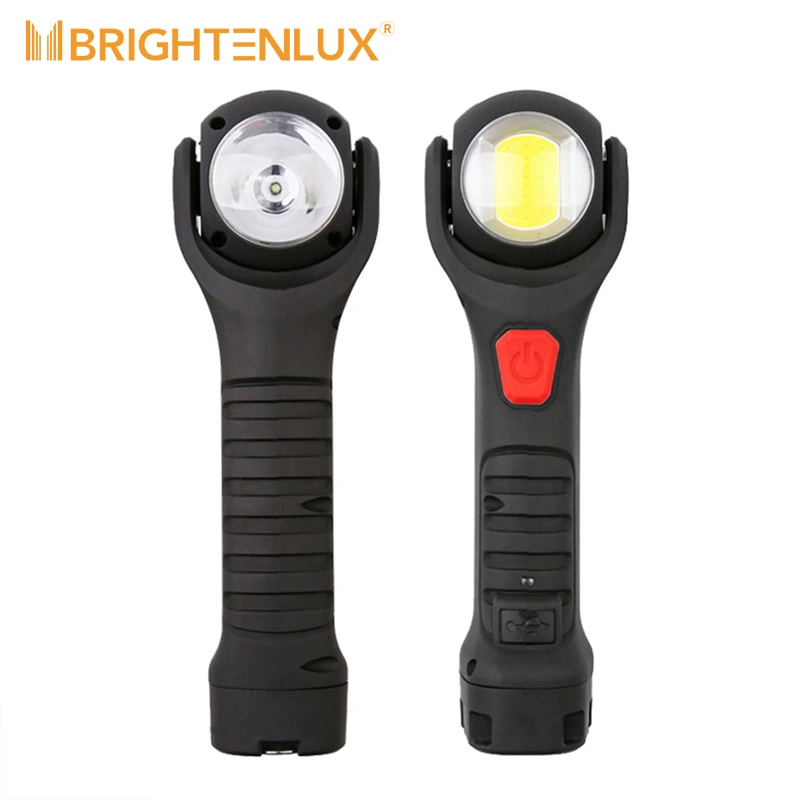 Brightenlux multifonction de 360 degrés 7 Modes de Type C Mini LED de batterie rechargeable COB XPE phare de travail de la poignée