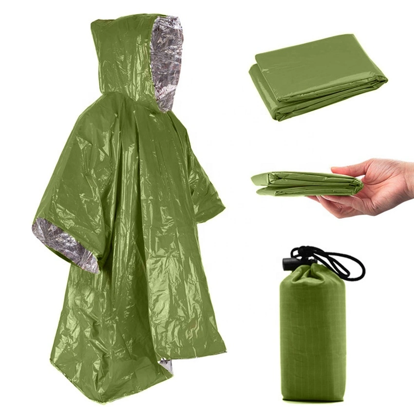 Waterproof Camping Gear Outdoor Blanket Emergency Blankets & Rain Poncho