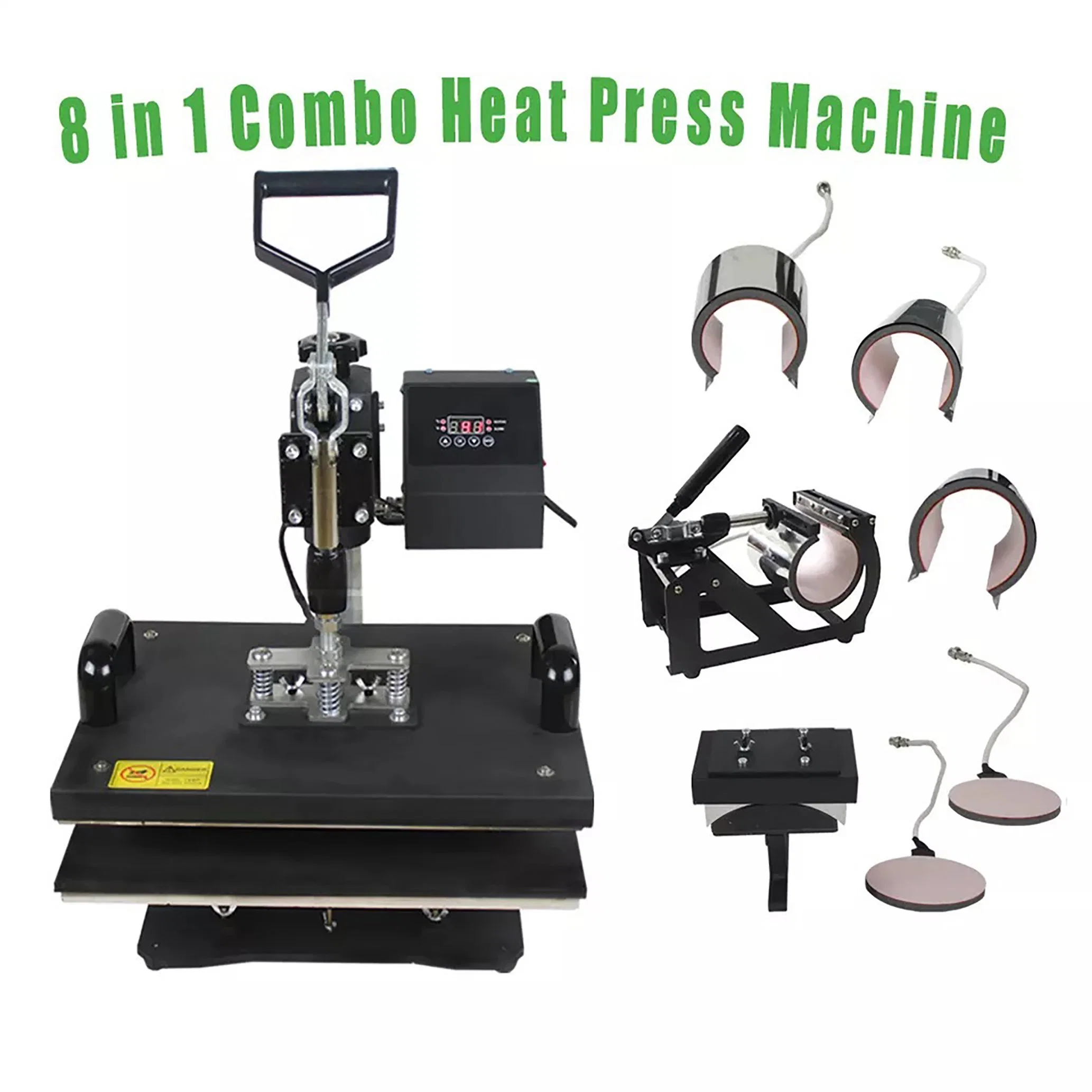 Wholesale Cheap Price 8 in 1 Multi-Functional Auto Open High Pressure Rotary Heat Press Machine Heat Transfer Printing Machine for T-Shirt Plate Mug & Cap