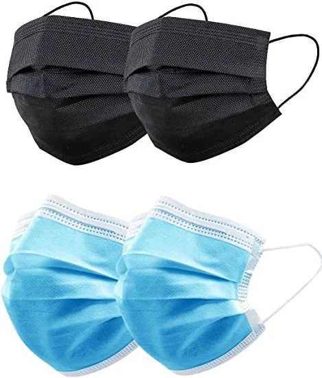 Disposable Face Mask, 3-Ply Adult Masks, for Home, Office, School, and Outdoors