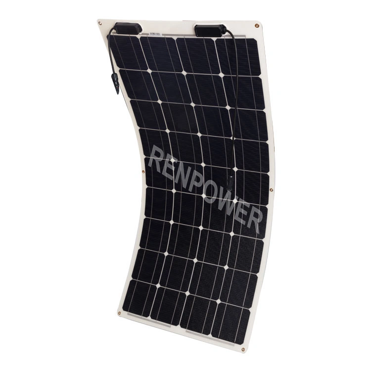 50W 17.5V PV Semi Flexible Solar Panel for Caming, RV, Boat