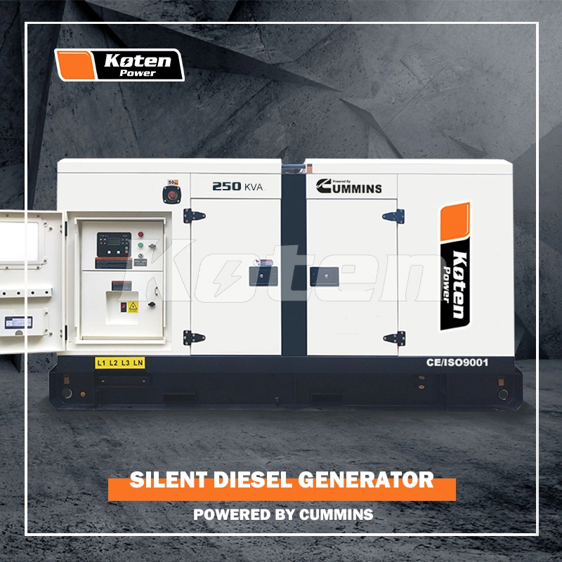 Koten 50Hz 400V Dcec Series 200kw 250kVA Electric Silent Diesel Power Engine Generator