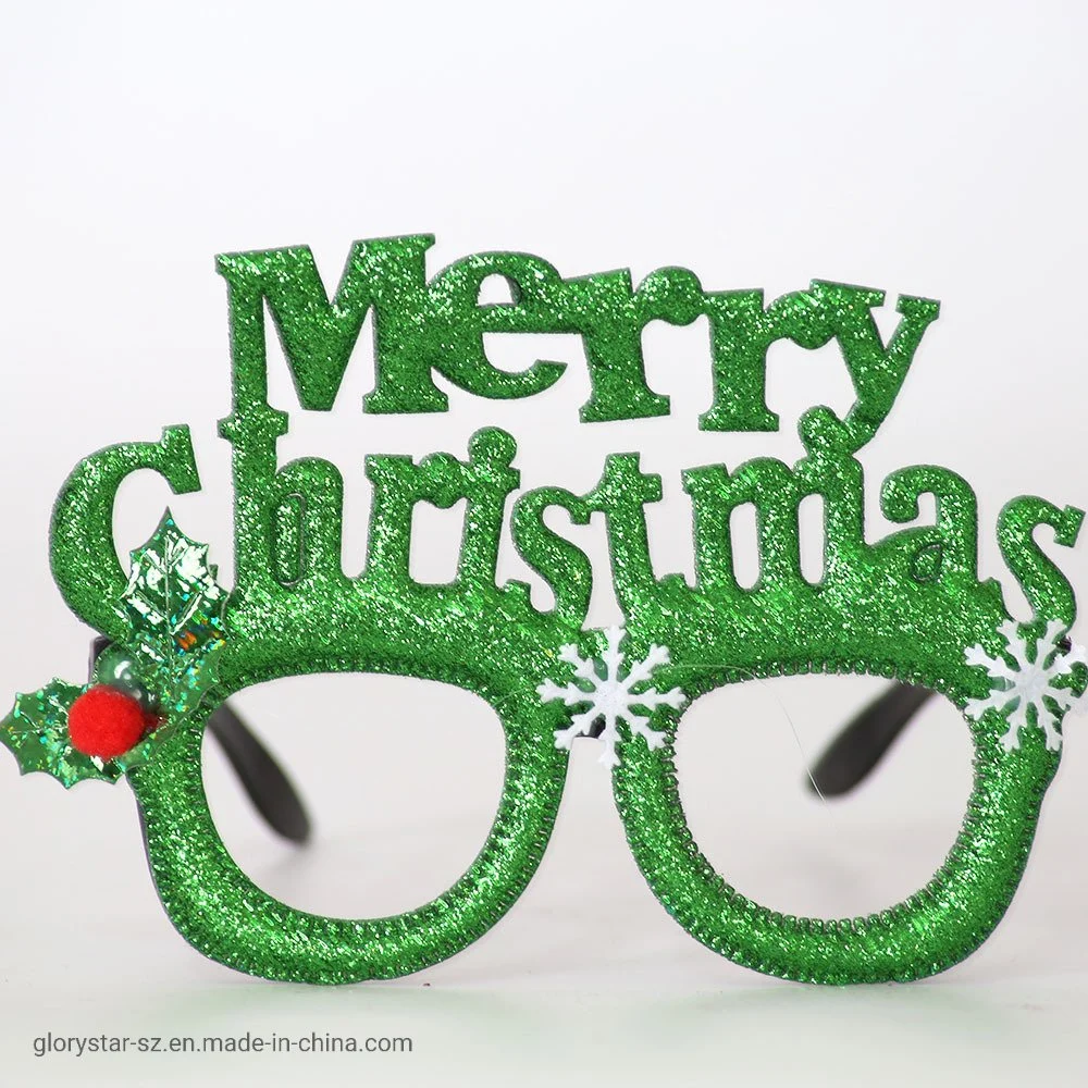 Merry Christmas Photo Prop Glasses Gifts Xmas Party Supplies Decoration