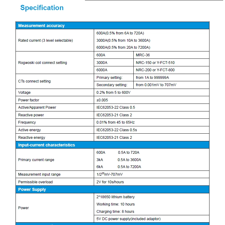 Venda superior do dispositivo digital de qualidade de Energia Analyzer visor TFT