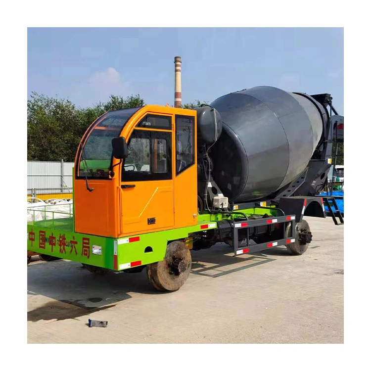 Mini Cement Mixer Concrete Mixing Truck Rail Form Mixer Truck for Tunnel