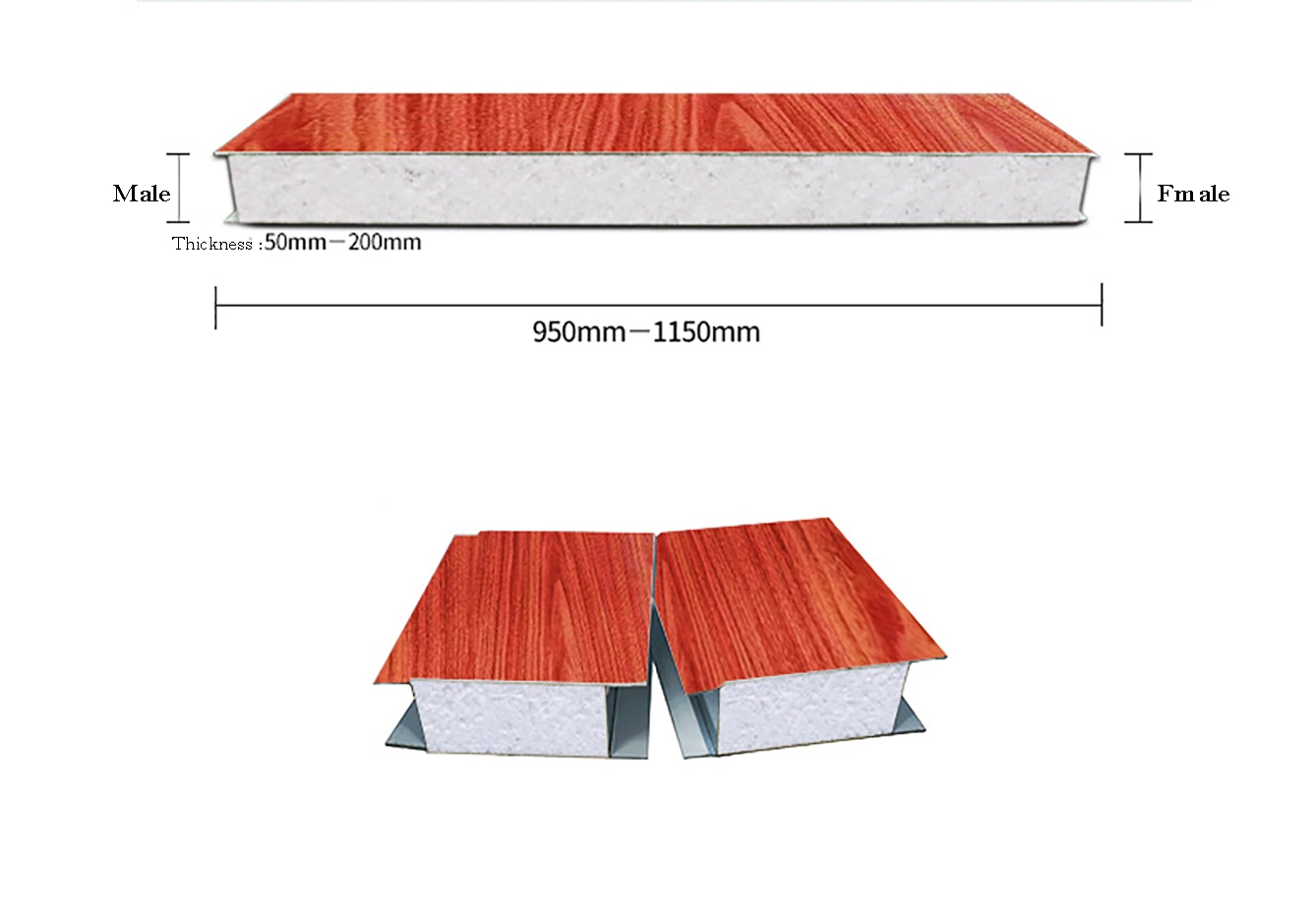 Material de construção Ambiental Painel de sanduíche composto de poliestireno parede de espuma Boardsfor Workshop Warehouse Partiton Container House