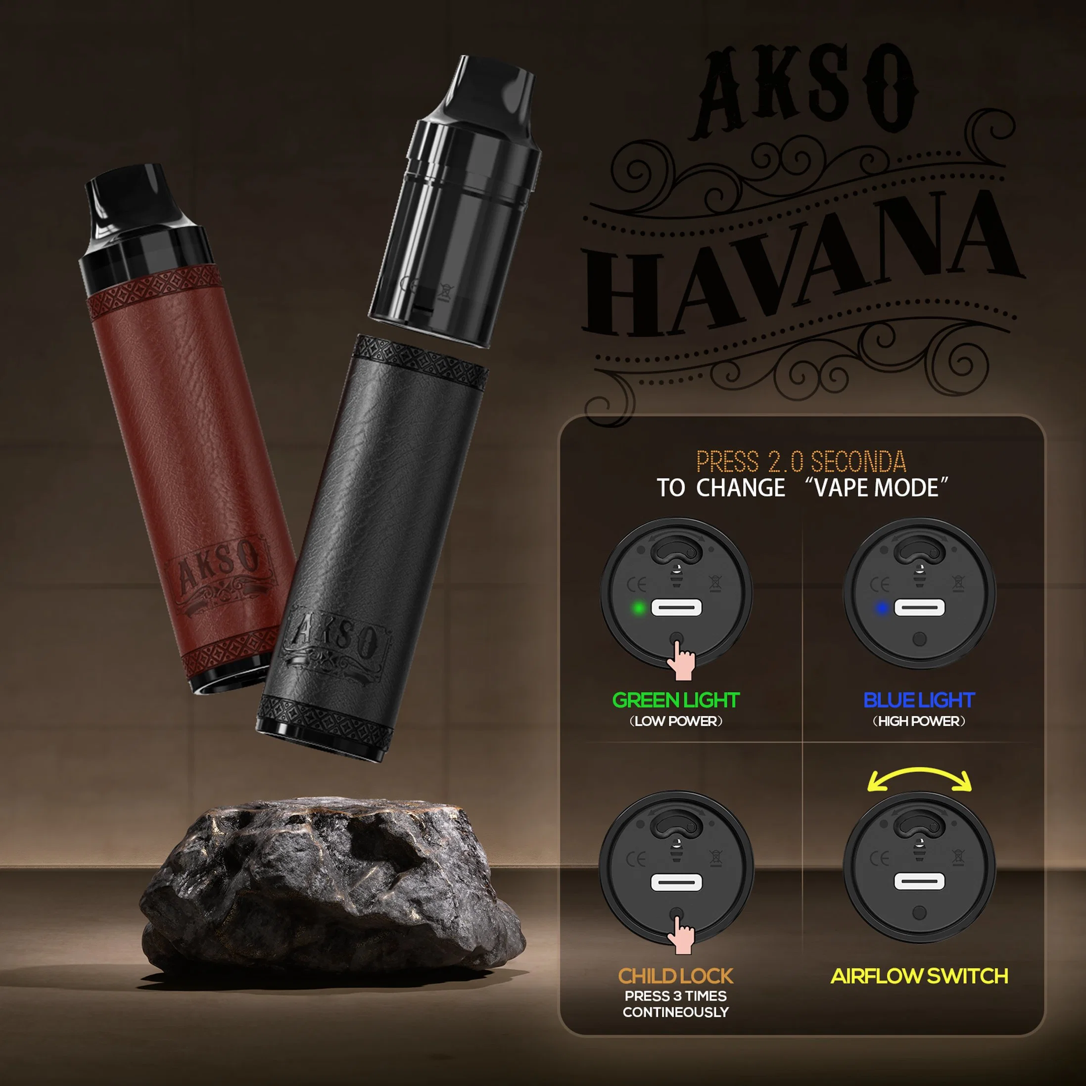 Hcigar 5000 Puffs Disposable/Chargeable Vape Device with Child Lock Disposable/Chargeable Pod DDP Price