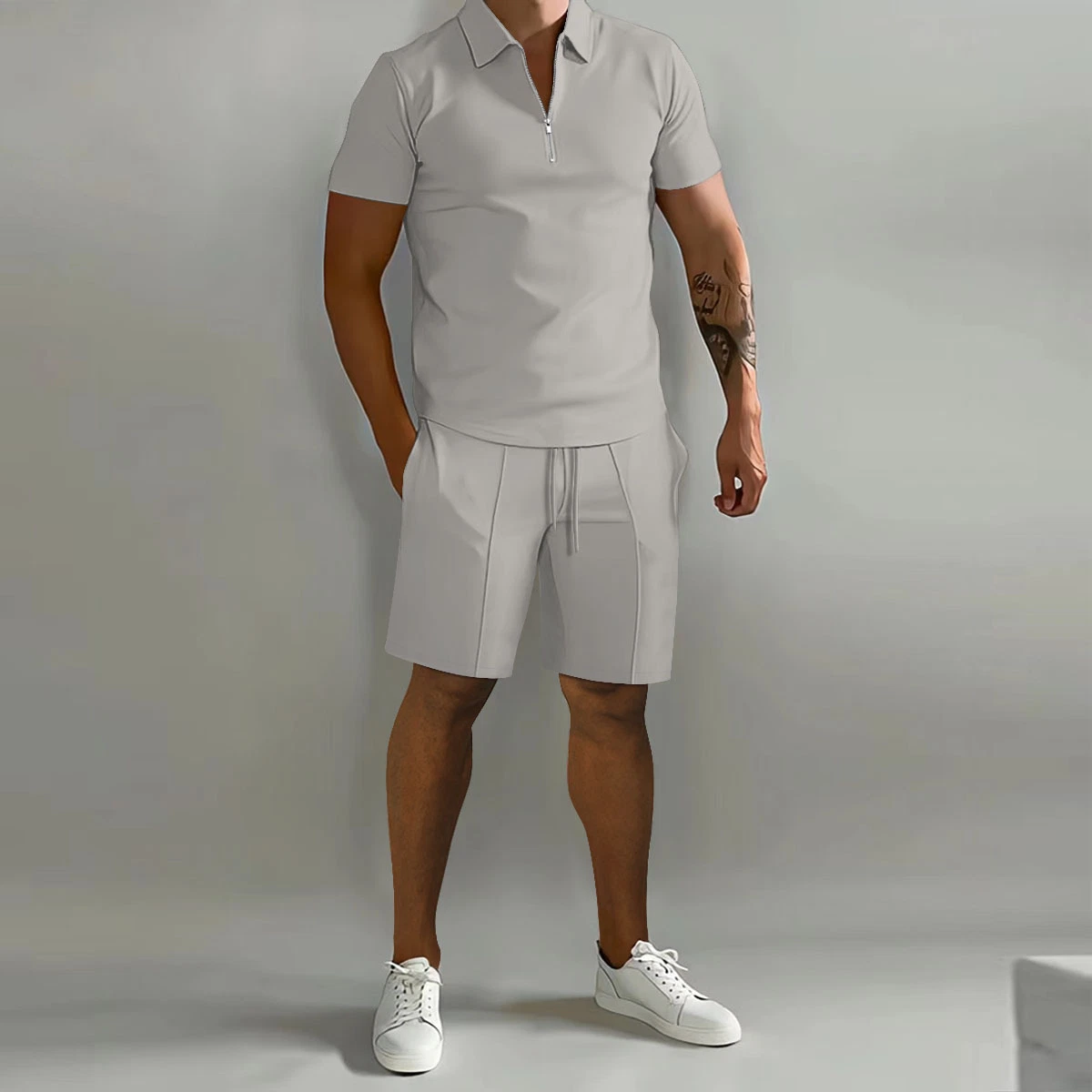 Men's Polo Solta Casual manga curta Shorts Blusa Definir Sportswear