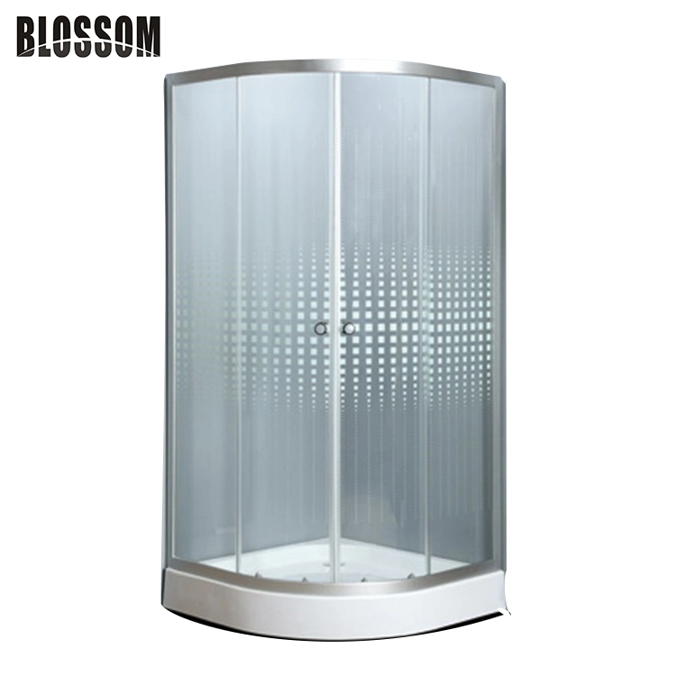 Hangzhou Curved Glass Printed Glass Simple Shower Room Cabin (BLS-9206)