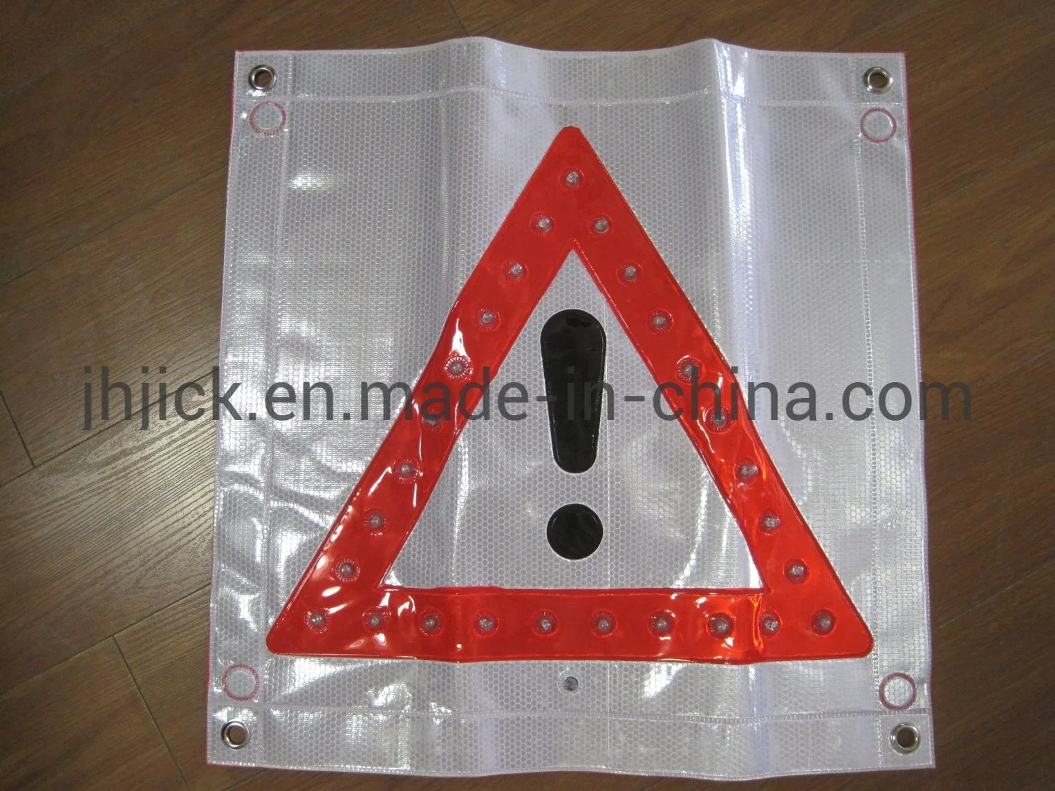 Solar LED Electric Yellow Road Traffic Safety Car Warning Triangle Sign