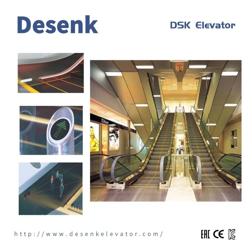 Desenk Safe Home Passenger Indoor Escalator for Shopping Mall VVVF Precio de escalera eléctrica