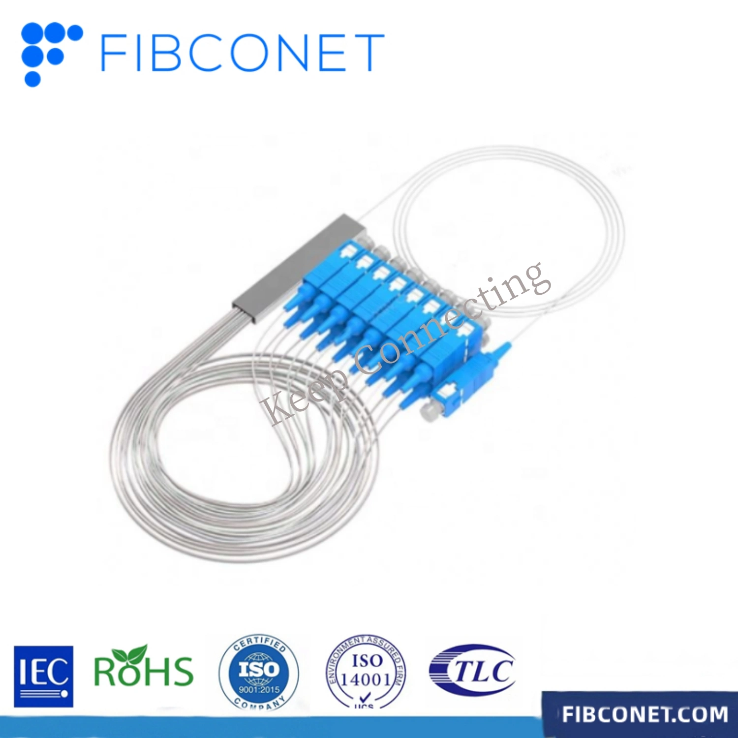 FTTH Mini tubo de acero/módulo/módulo/LGX/ABS Tipo de cassette acoplador de fibra óptica FBT Divisor PLC