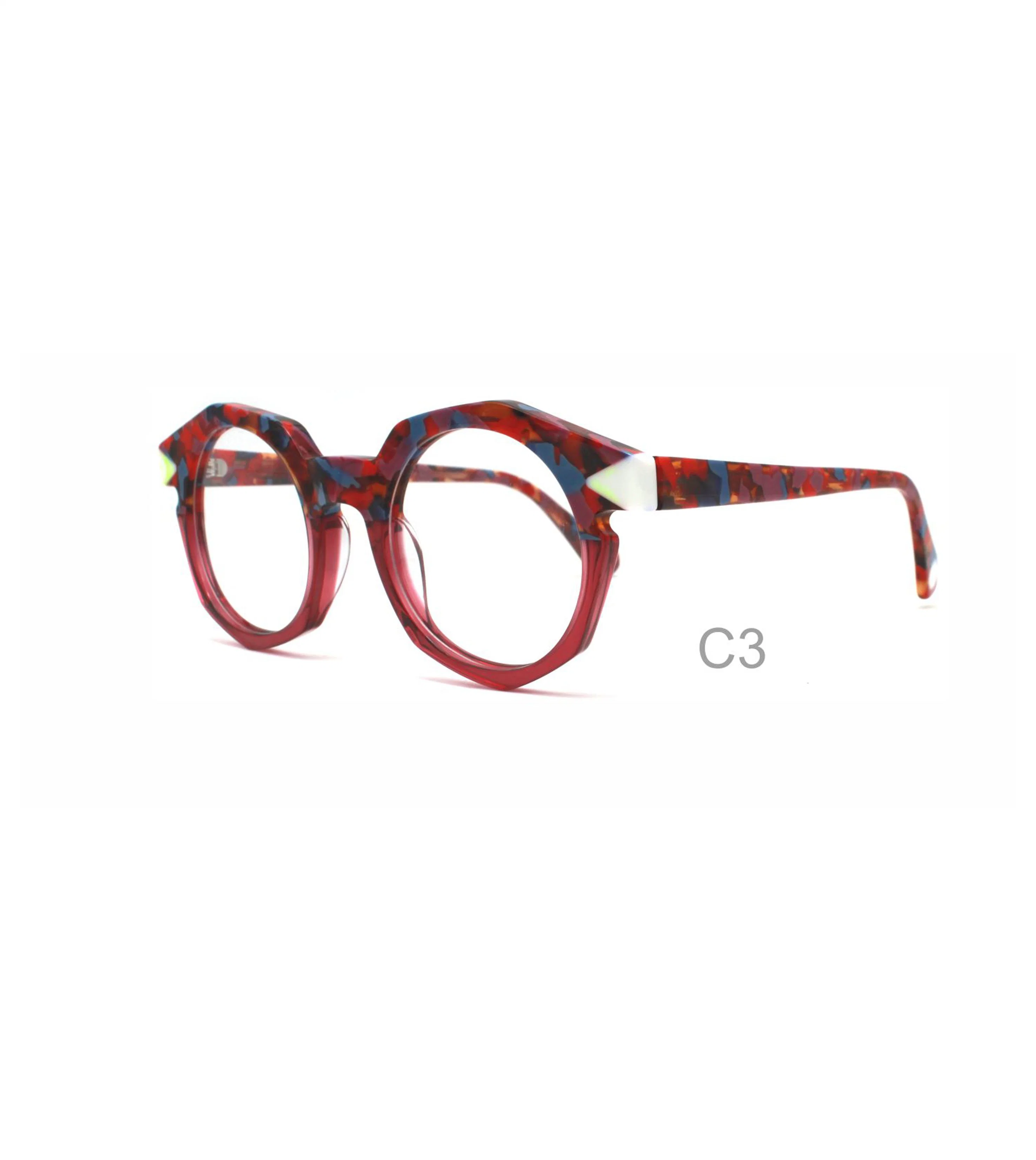 Mulheres Geometric Fashion Acetate Lamination eyeglasses frames