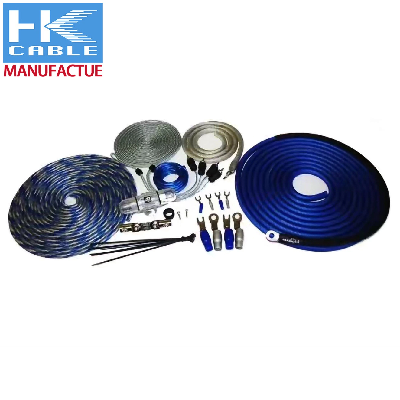 8 Gauge Installation Wiring Kit Car Speaker Woofer Cables Car Power Amplifier Cable Kit Audio Line Power Line