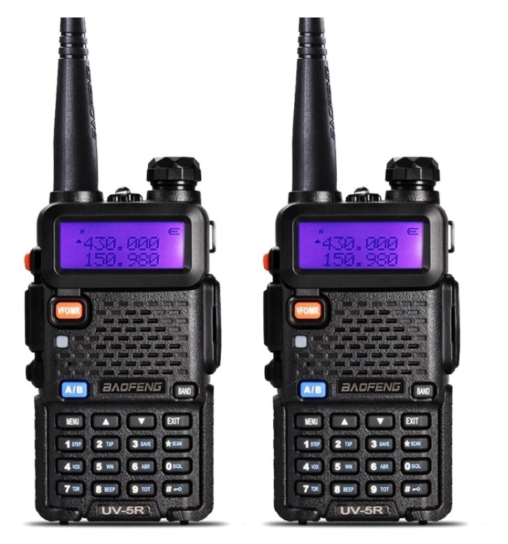 Dispositivo de bolsillo Woki Toki FCC, CE aprobada Walkie talkie de largo alcance de los rayos UV-5r5r desde Baofeng UV