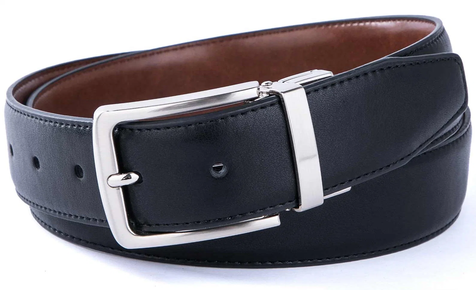 Fashion Good Quality Genuine Leather Double Side Used Leather Dress Belt