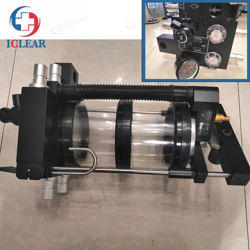 La máquina de anestesia en el circuito de respiración de Piezas de repuesto para la cal sodada con botella y Manómetro de presión y válvula APL