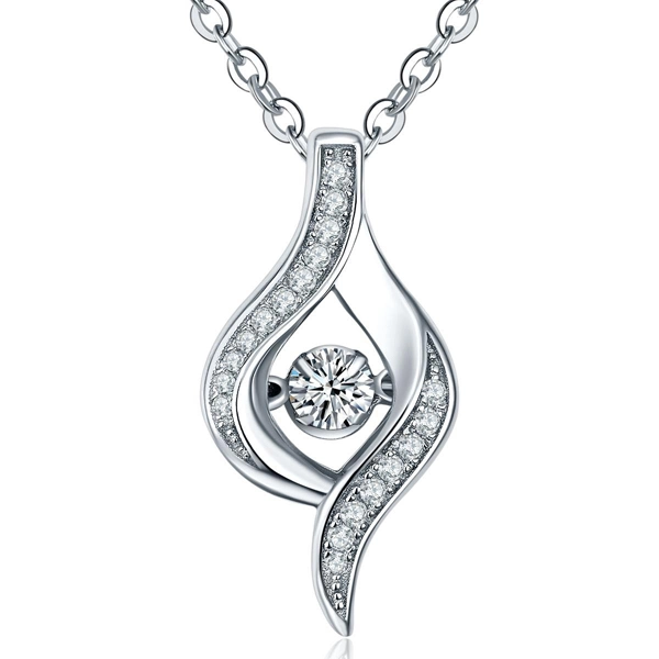 Ventes chaudes Dancing Diamond 925 Pendentifs en argent Bijoux fins