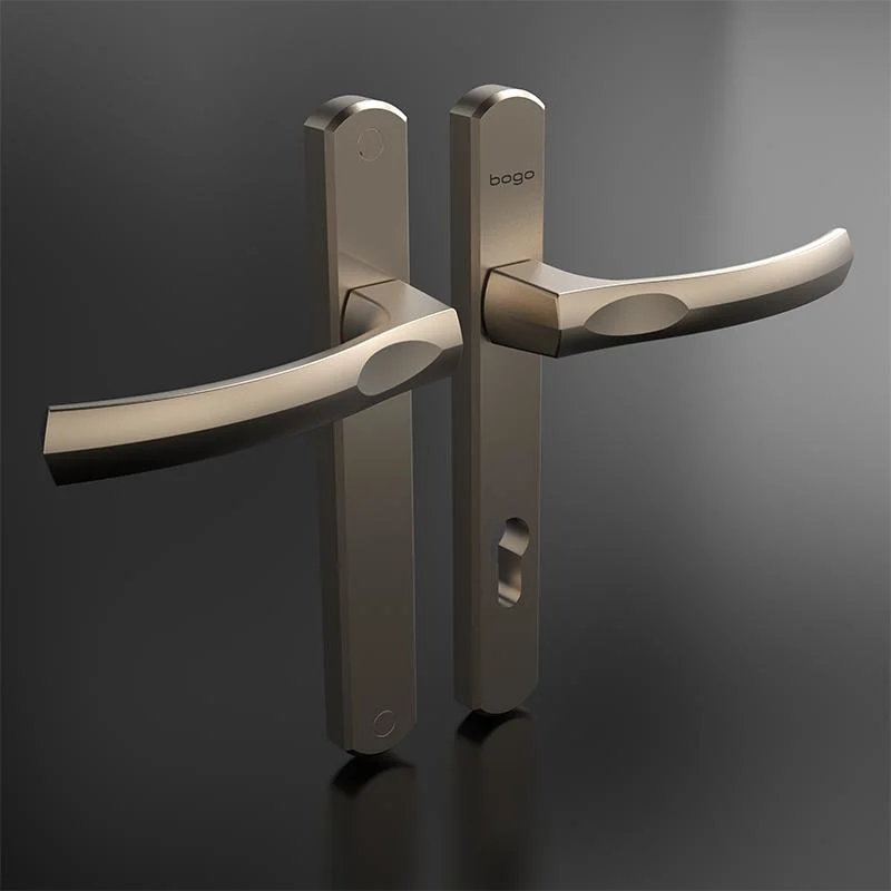 Double Swing Hardware Kitchen Room Glass Panel Door Leaf Wood Door Lock Handle Accessories