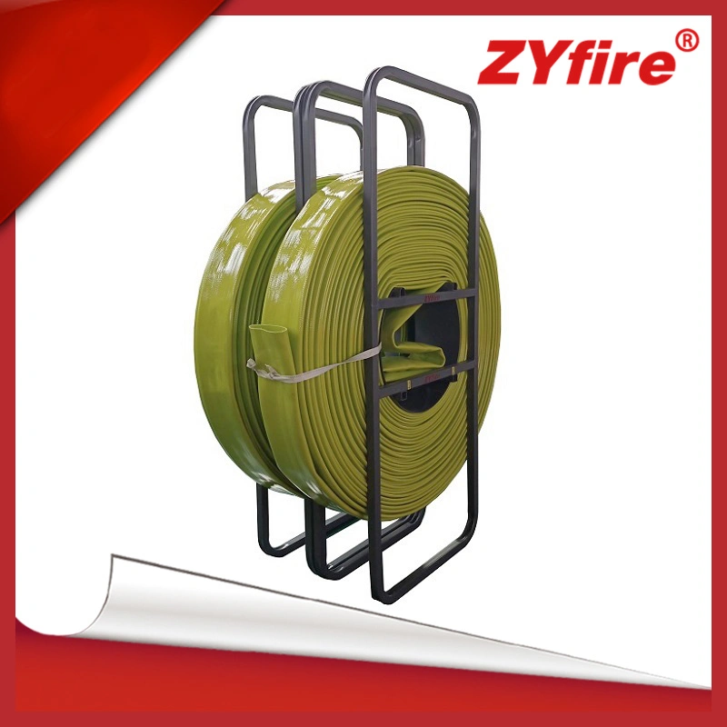 الضغط العالي لتصريف المياه في ZyFire Green Color 500 رطل لكل بوصة مربعة 4بوصة خرطوم سحب مستوي الطبقة المسطحة من البولي يورثان المتلدن بالحرارة (TPU)