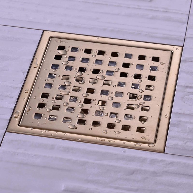 Square Shower Floor Drain for Kitchen Bathroom Large Flow Stainless Steel Floor Drainer