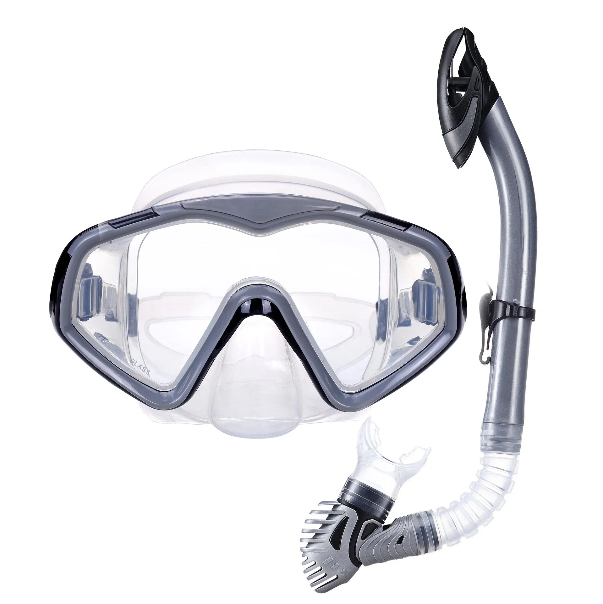 Hot Selling Easy Breathing Snorkel Set Tempered Glass Diving Mask