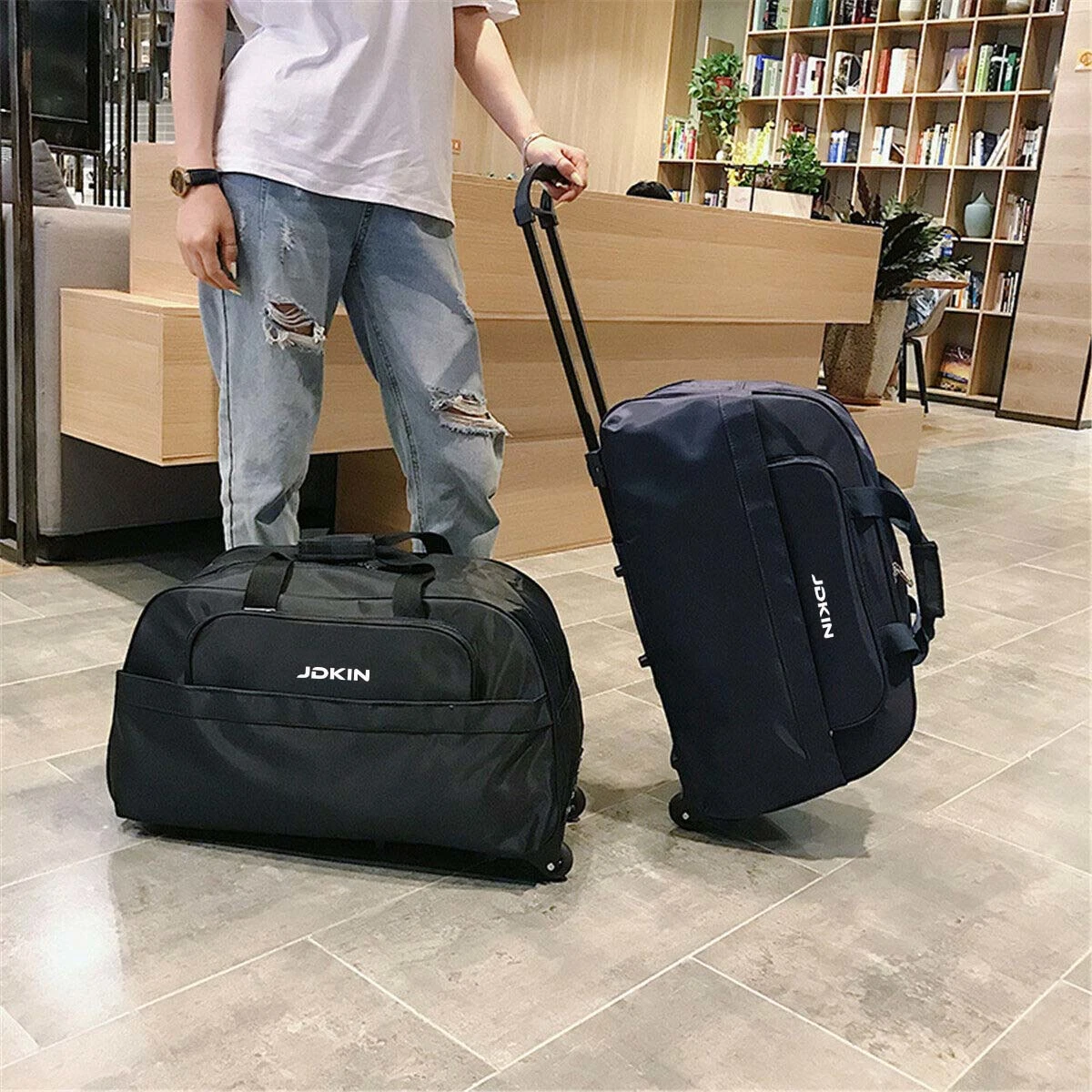 Trolley Wheeled Backpack Travel Luggage Suitcase Laptop Rucksack Bag