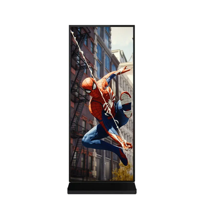 HD Monitor LED Screen Floor Stand Digital Signage Outdoor Ad Dual Player