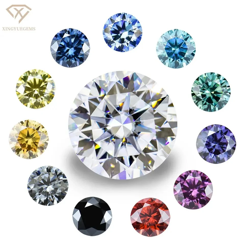 Xingyue Gemston Factory Price Wholesale/Supplier Gra Certified White Vvs D Ef Gh Colored Black Pink Blue Loose Stone Diamond Moissanite