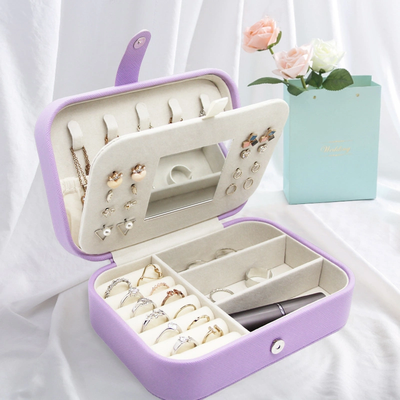 Mini Jewelry Travel Case, Portable Jewelry Storage for Packaging Rings Earrings Necklace, Wedding Party Gift Box
