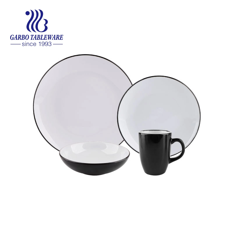 Color Box Packing Customized Color Logo 16PCS Ceramic Dinner Set