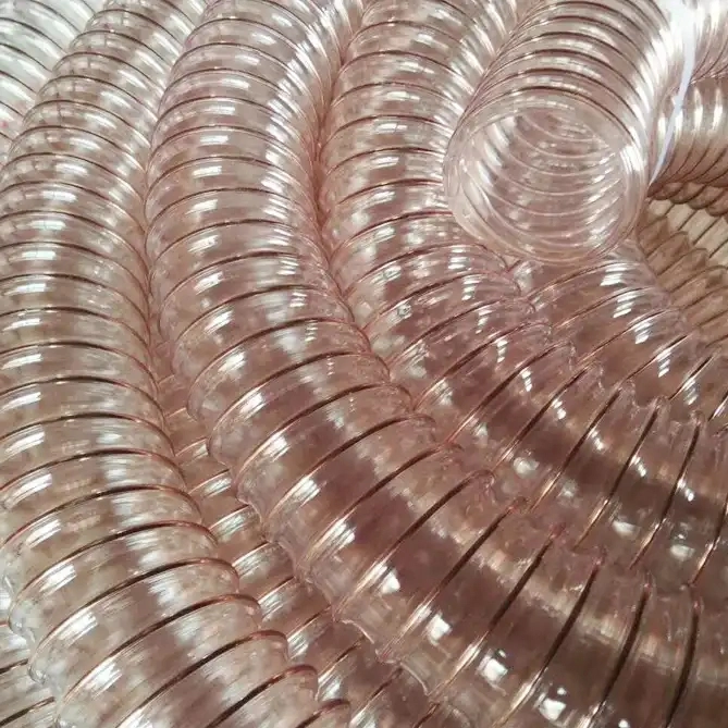 Durable Spiral Steel Wire Hose PU Ventilation Exhaust Flexible Hose